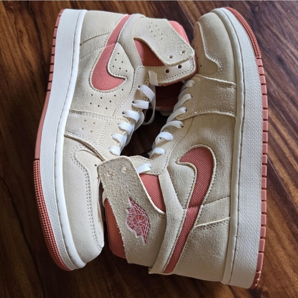 Nike Air Jordan 1 High Men 9.5 Zoom CMFT 2 Burnt Sunrise Tan 092025 - Picture 8 of 9